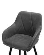 Set of 2 Bar Chairs DARIEN Grey