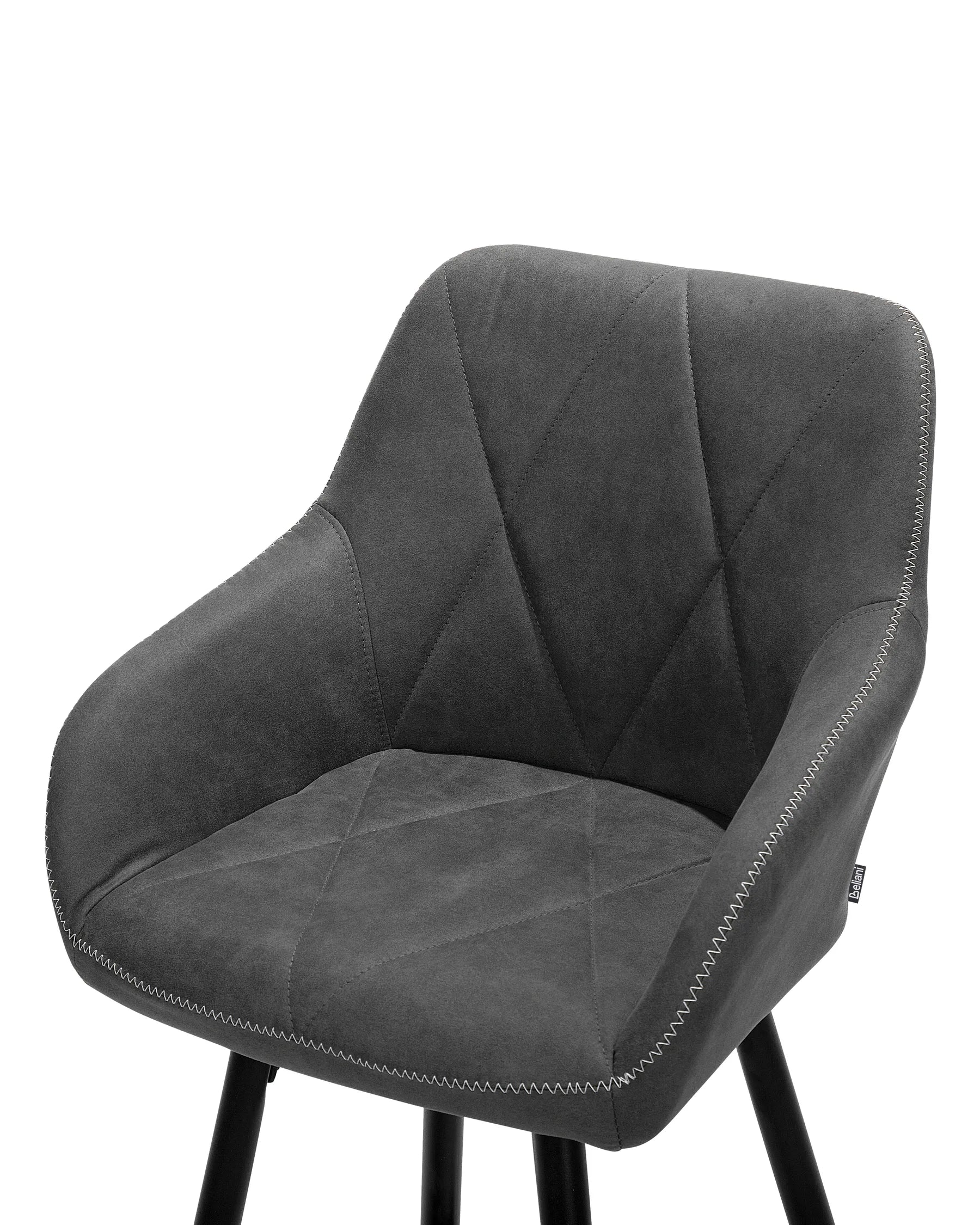 Set of 2 Bar Chairs DARIEN Grey