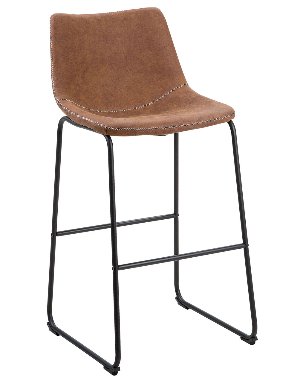 Set of 2 Bar Chairs FRANKS Golden Brown