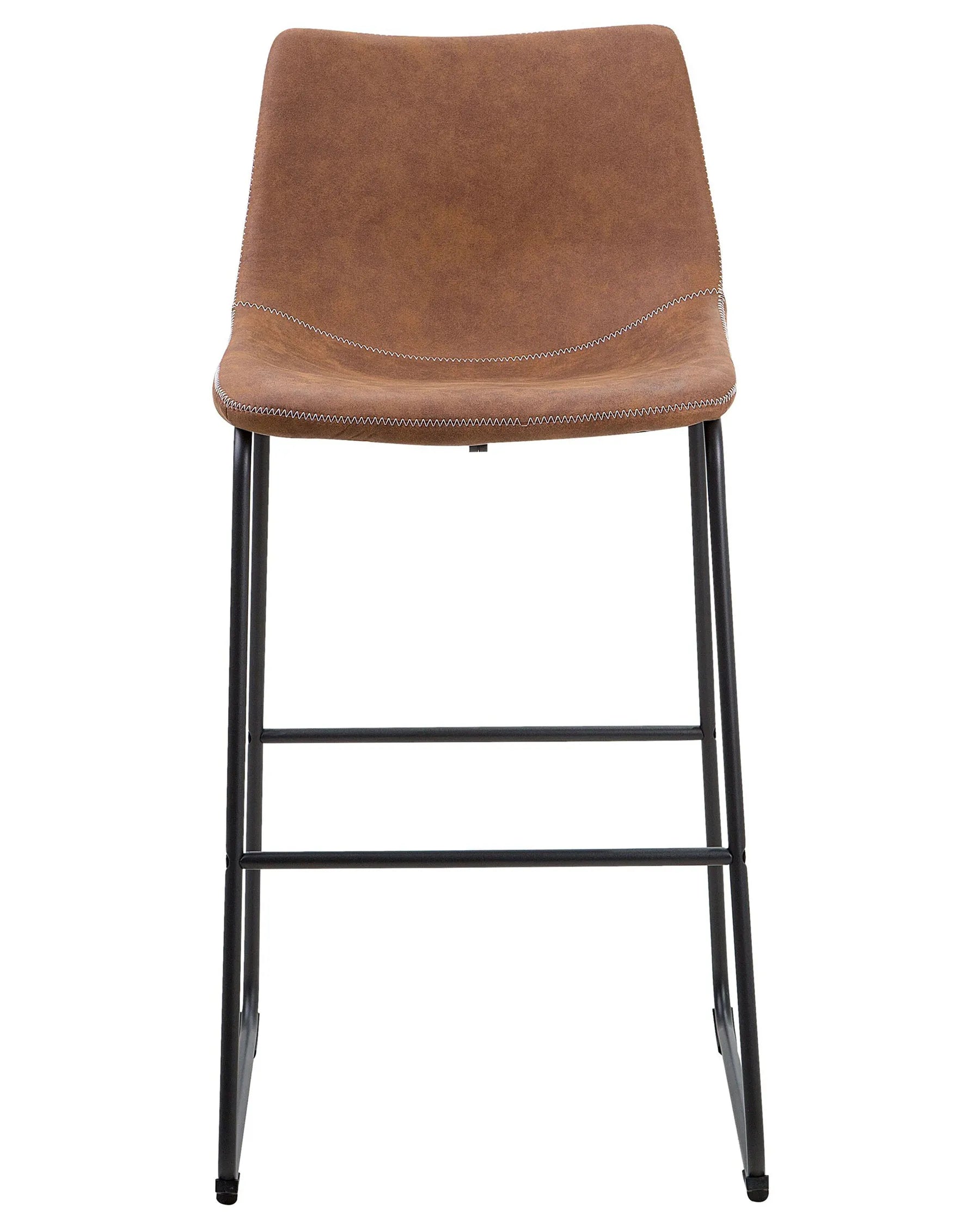 Set of 2 Bar Chairs FRANKS Golden Brown