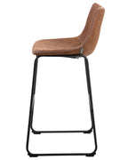 Set of 2 Bar Chairs FRANKS Golden Brown