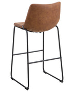 Set of 2 Bar Chairs FRANKS Golden Brown