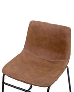 Set of 2 Dining Chairs BATAVIA Fabric Golden Brown
