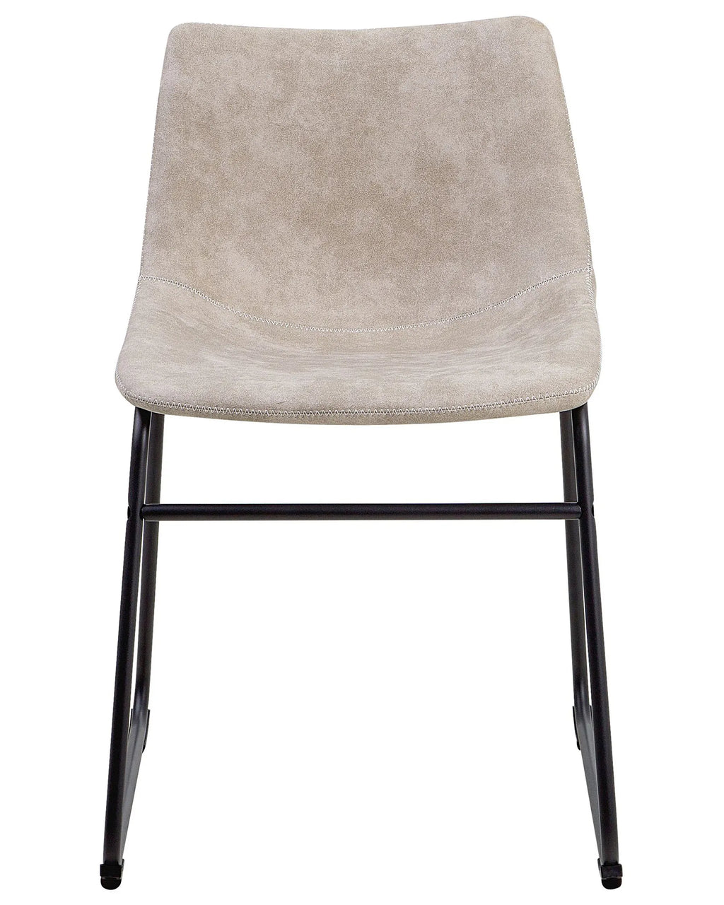 Set of 2 Dining Chairs BATAVIA Fabric Beige