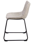 Set of 2 Dining Chairs BATAVIA Fabric Beige