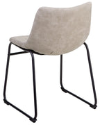 Set of 2 Dining Chairs BATAVIA Fabric Beige