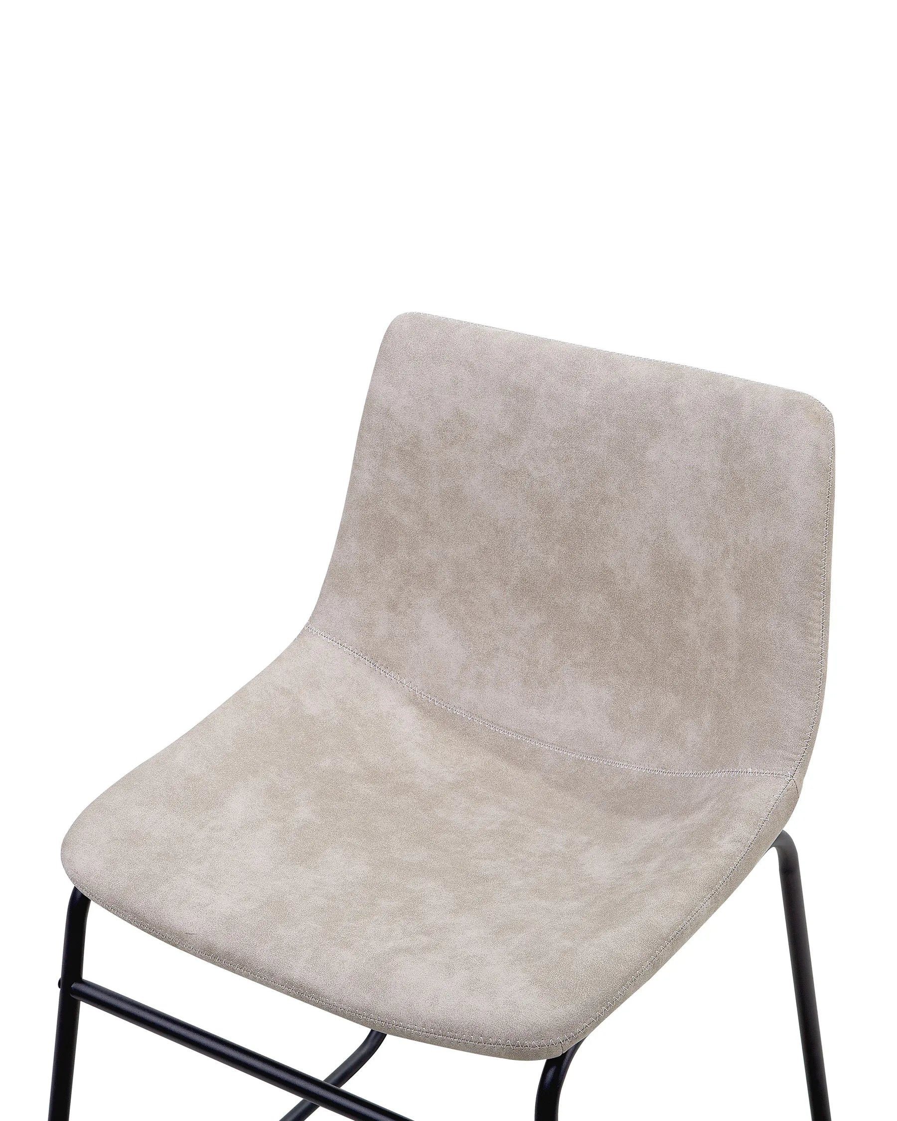 Set of 2 Dining Chairs BATAVIA Fabric Beige