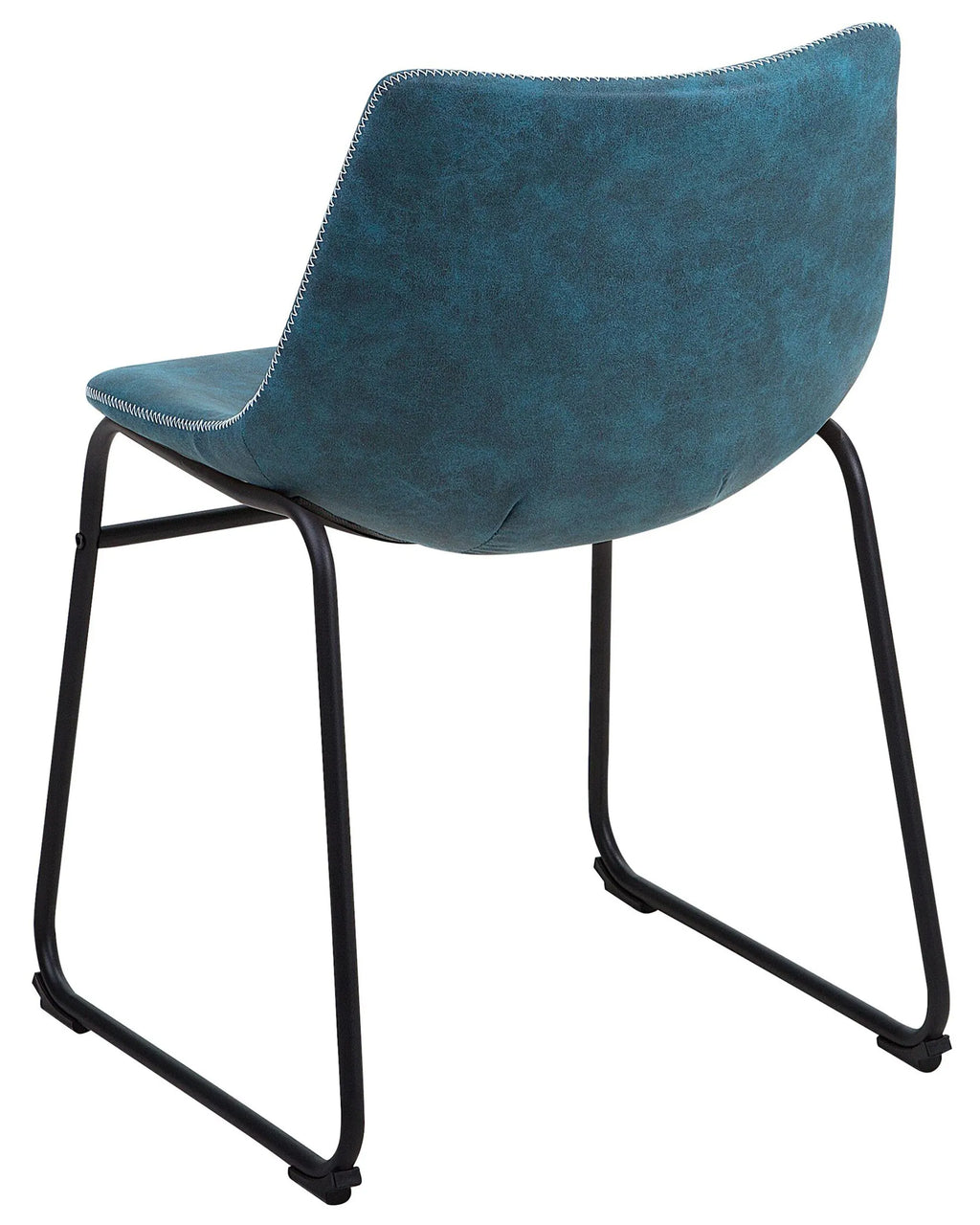 Set of 2 Dining Chairs BATAVIA Fabric Sea Blue