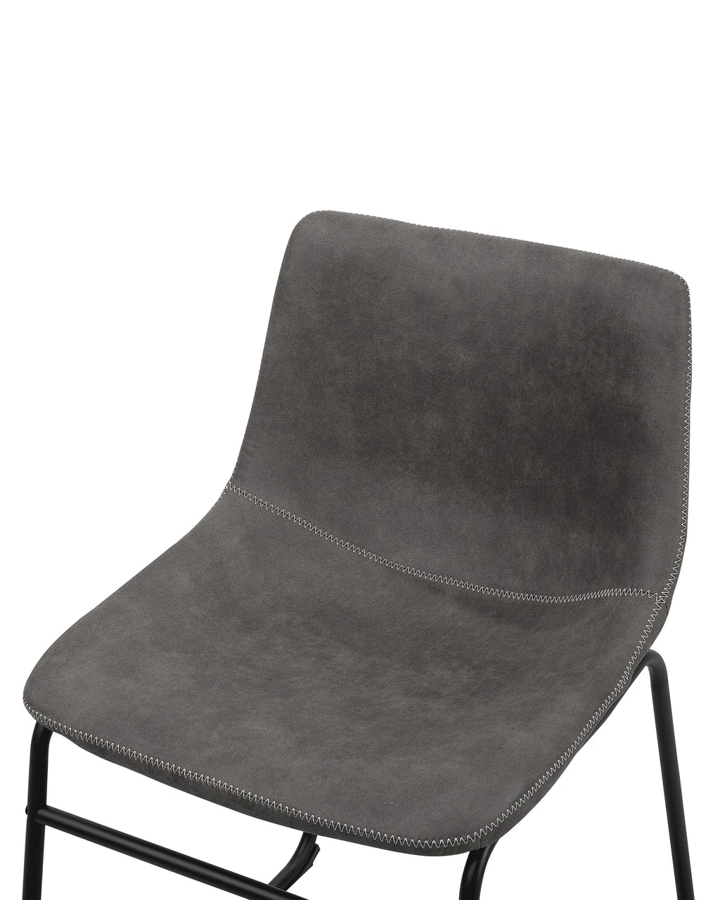 Set of 2 Dining Chairs BATAVIA Fabric Dark Grey