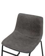 Set of 2 Dining Chairs BATAVIA Fabric Dark Grey
