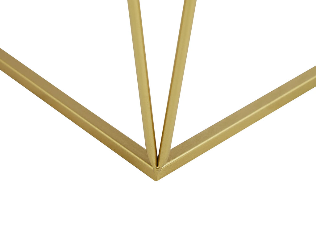 Set of 2 Side Tables SIERRA Glass Gold