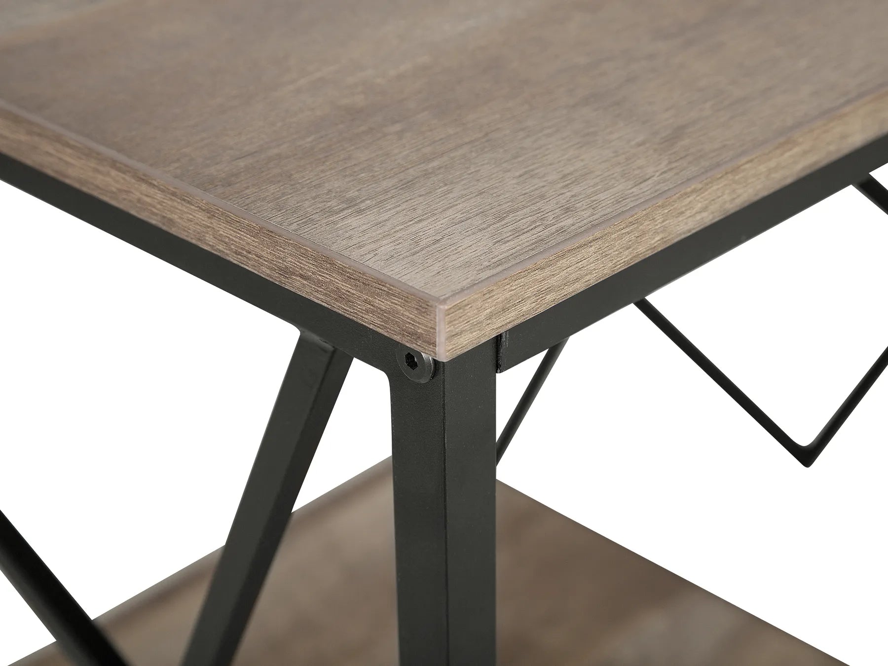 Side Table FORRES Brown/ Black