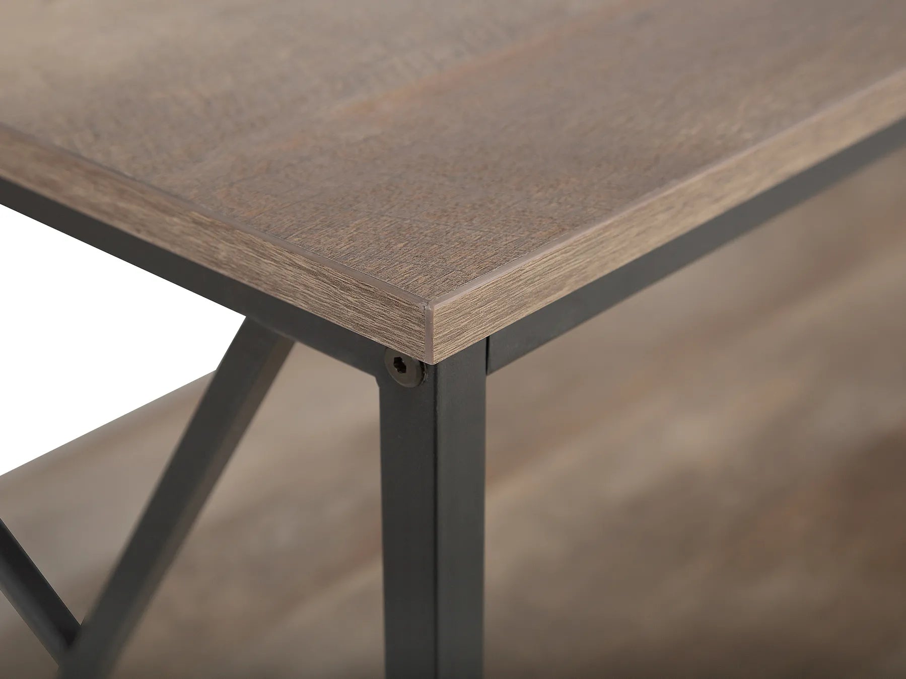 Coffee Table FORRES Brown/ Black