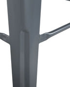 Set of 2 Bar Stools CABRILLO Metal Grey