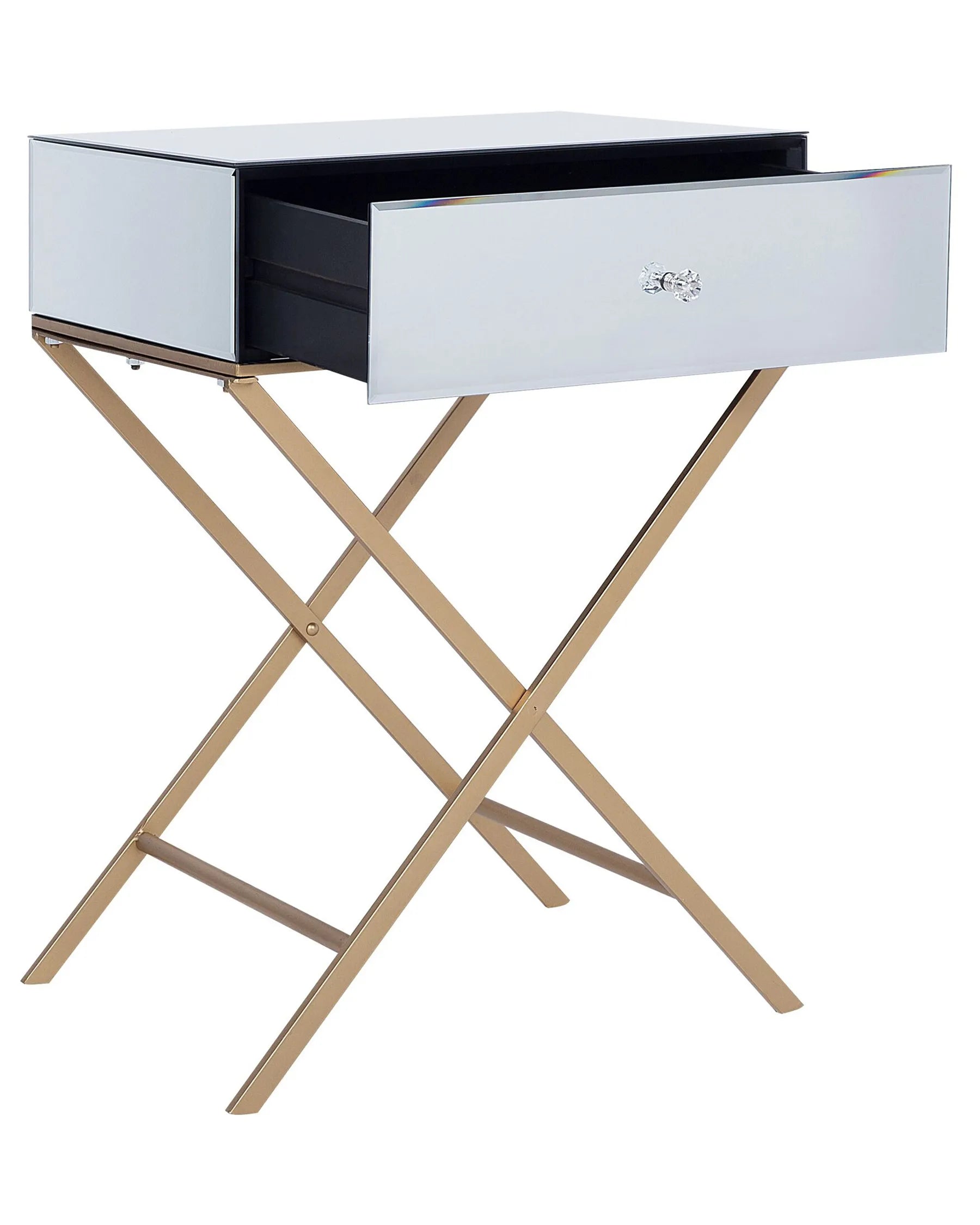 Side Table VIVY Glass Mirrored Silver