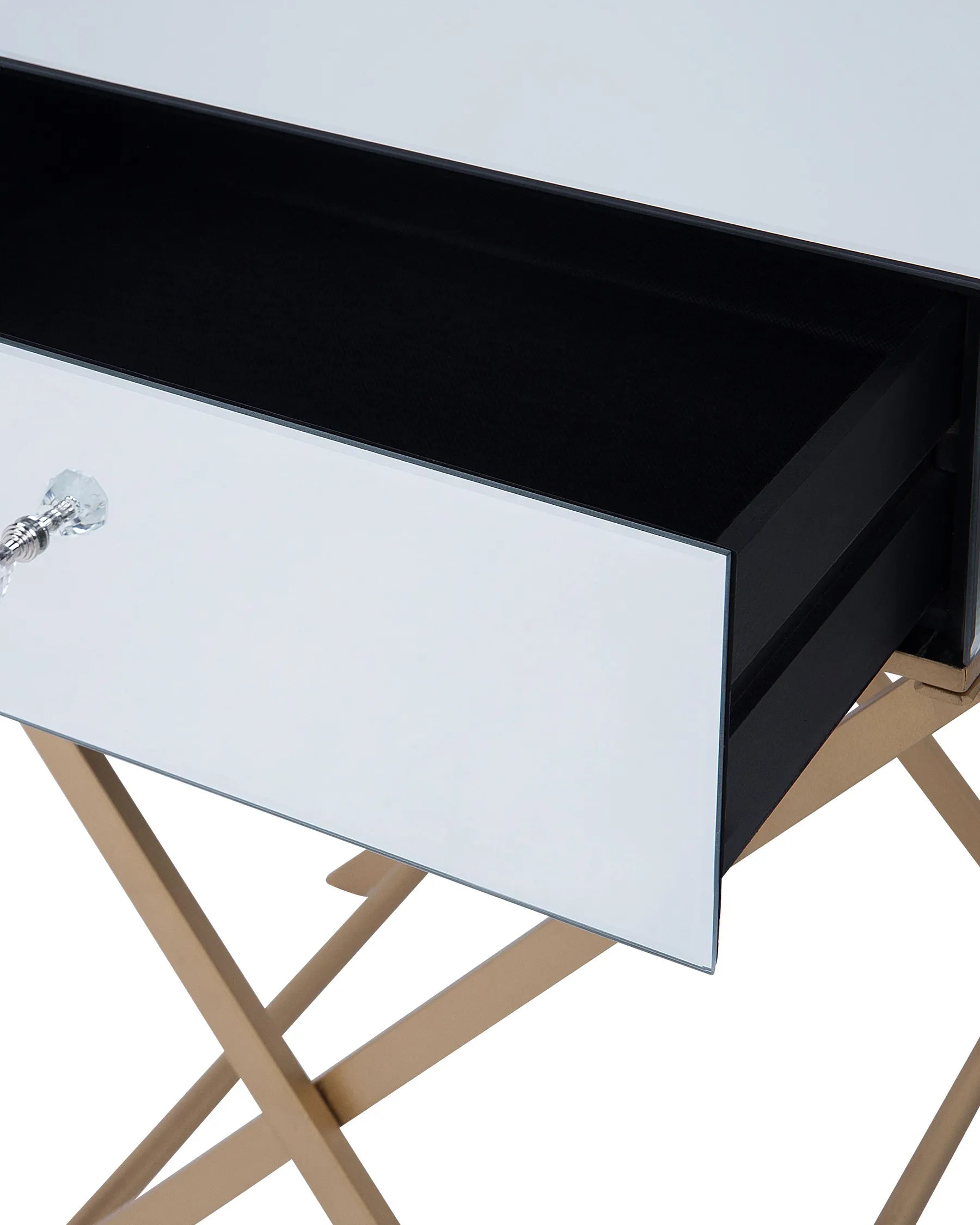 Side Table VIVY Glass Mirrored Silver