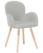 Set of 2 Dining Chairs BROOKVILLE Fabric Light Grey