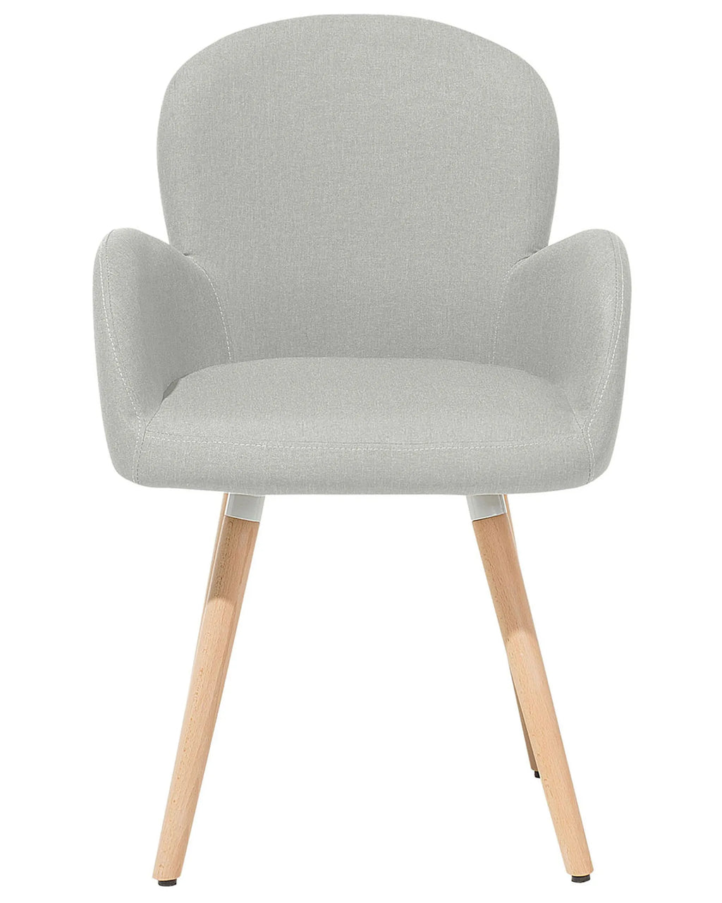 Set of 2 Dining Chairs BROOKVILLE Fabric Light Grey