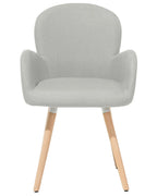 Set of 2 Dining Chairs BROOKVILLE Fabric Light Grey