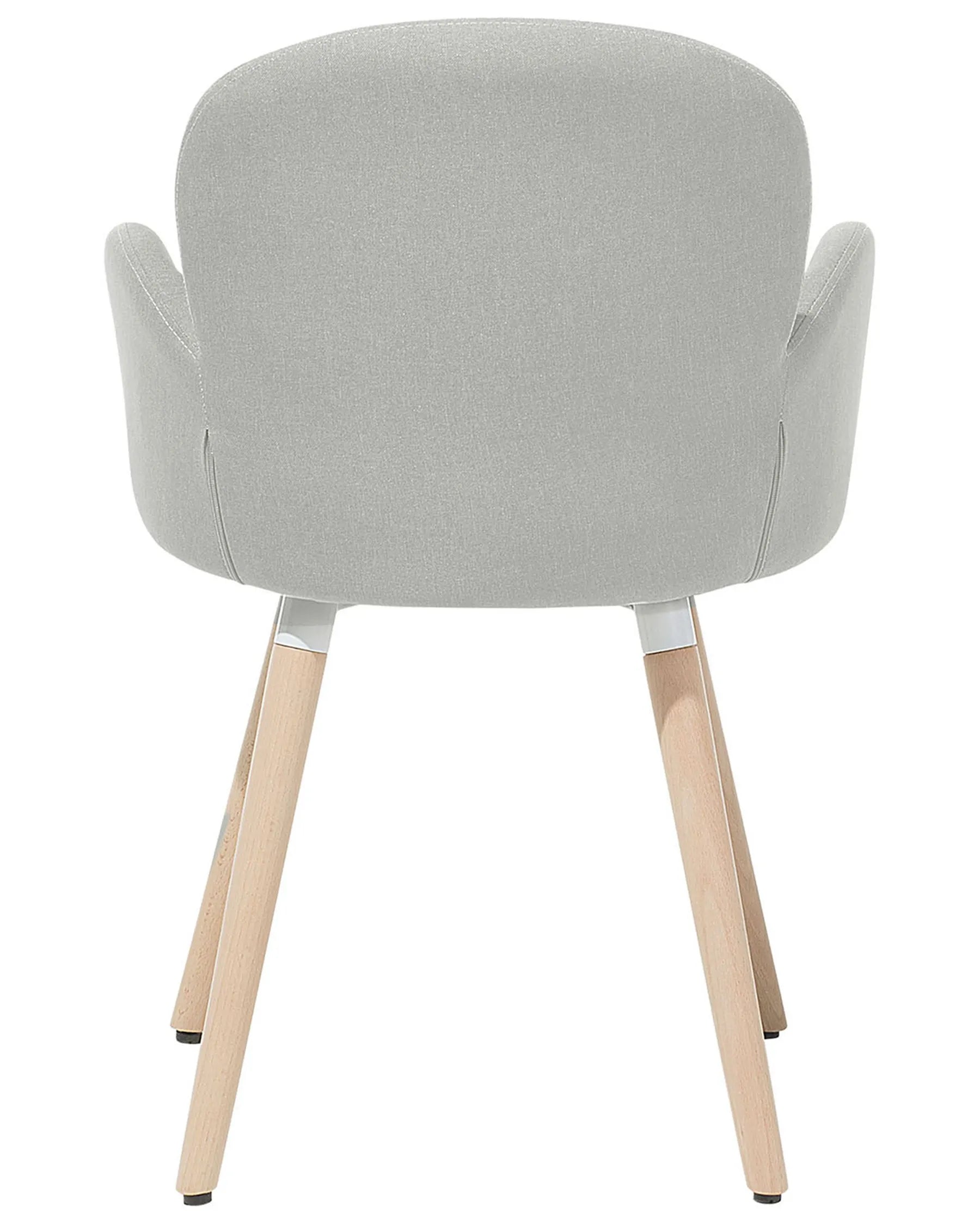Set of 2 Dining Chairs BROOKVILLE Fabric Light Grey