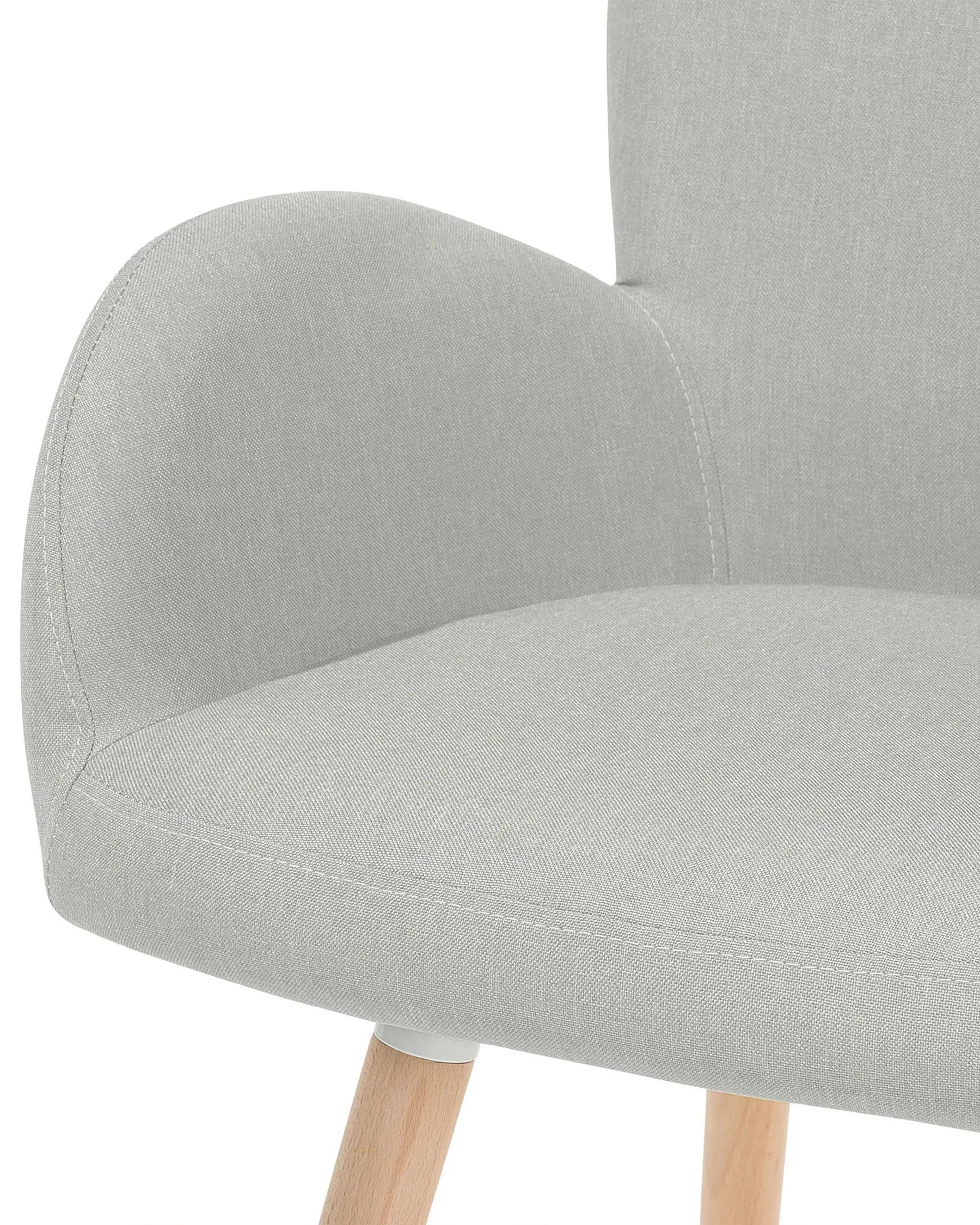 Set of 2 Dining Chairs BROOKVILLE Fabric Light Grey