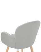 Set of 2 Dining Chairs BROOKVILLE Fabric Light Grey