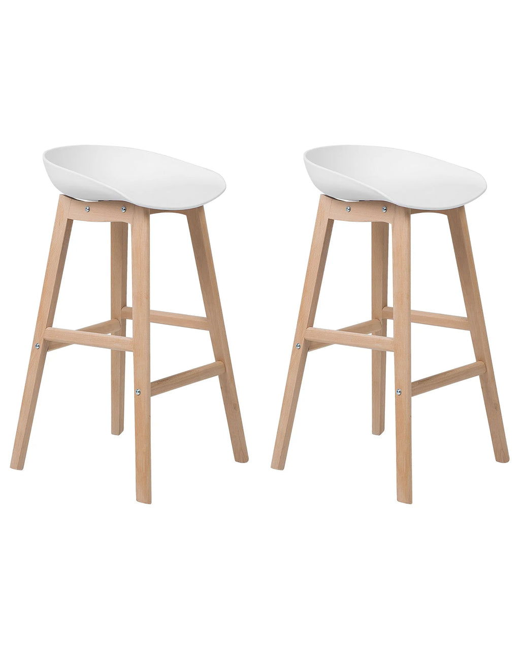 Set of 2 Bar Chairs MICCO White