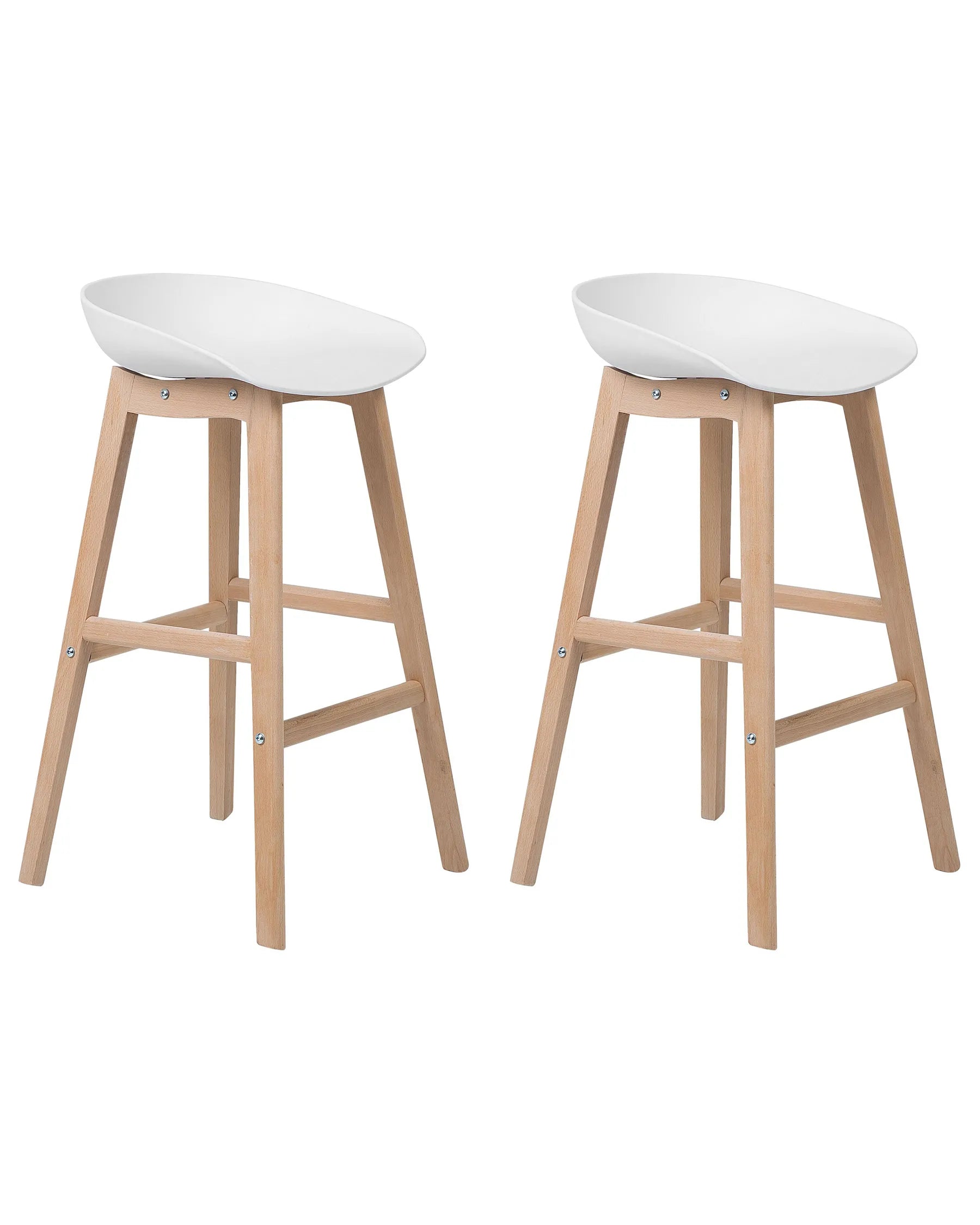 Set of 2 Bar Chairs MICCO White
