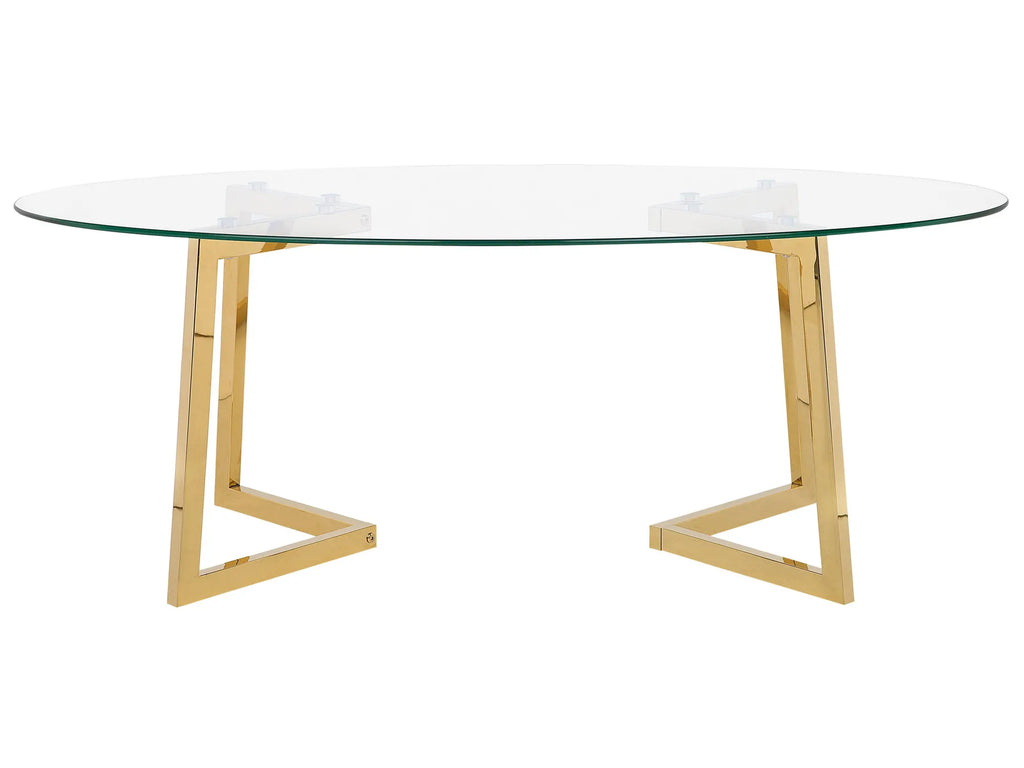 Coffee Table FRESNO Glass Gold