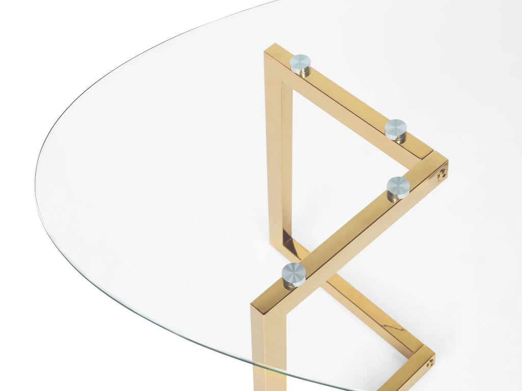Coffee Table FRESNO Glass Gold