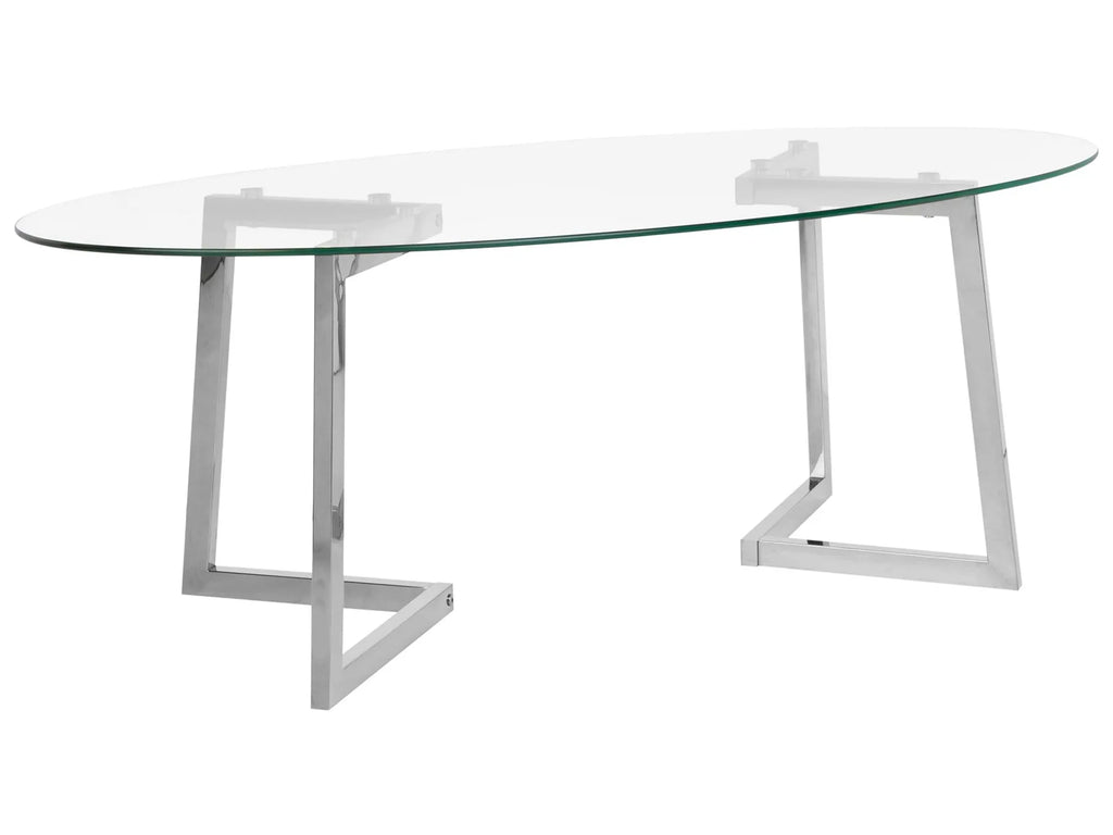 Coffee Table FRESNO Glass Silver