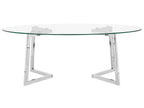 Coffee Table FRESNO Glass Silver