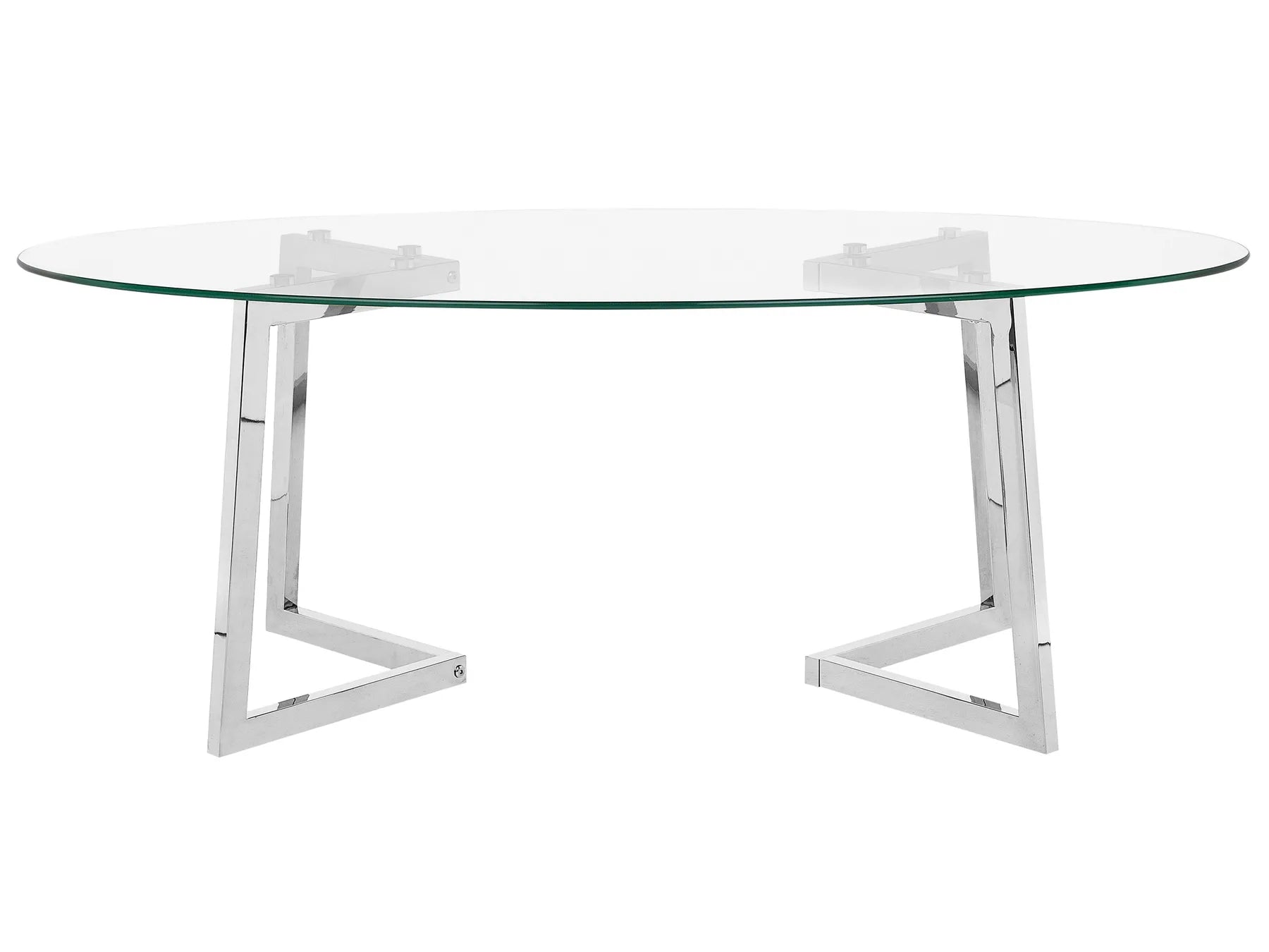 Coffee Table FRESNO Glass Silver