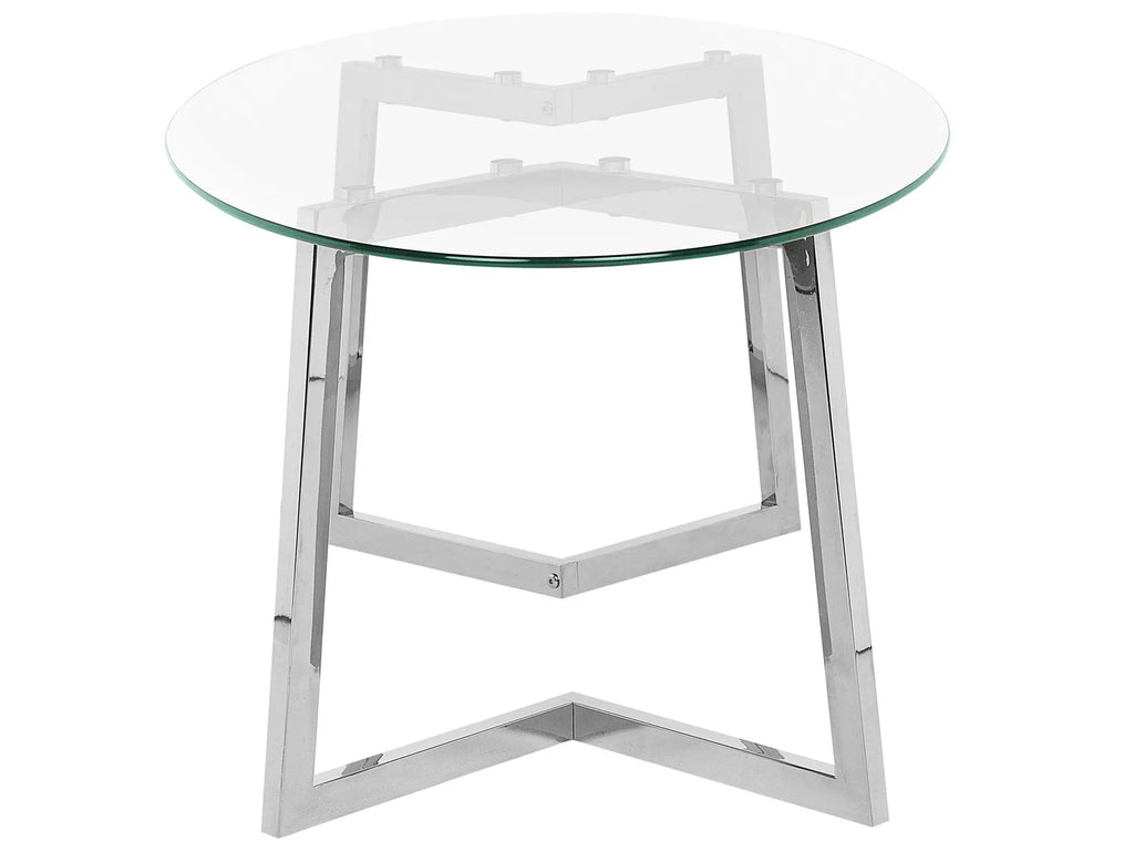 Coffee Table FRESNO Glass Silver