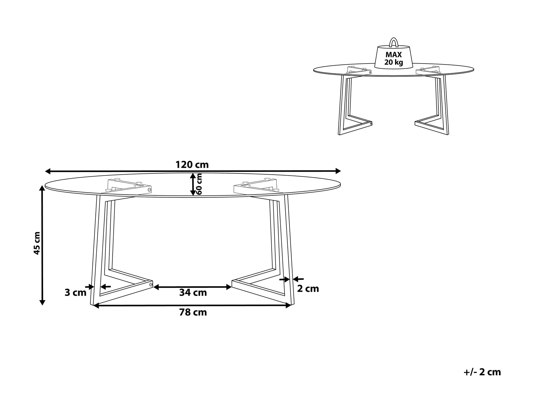 Coffee Table FRESNO Glass Silver