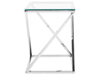 Side Table BEVERLY Glass Silver