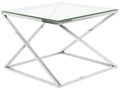 Coffee Table BEVERLY Glass Silver