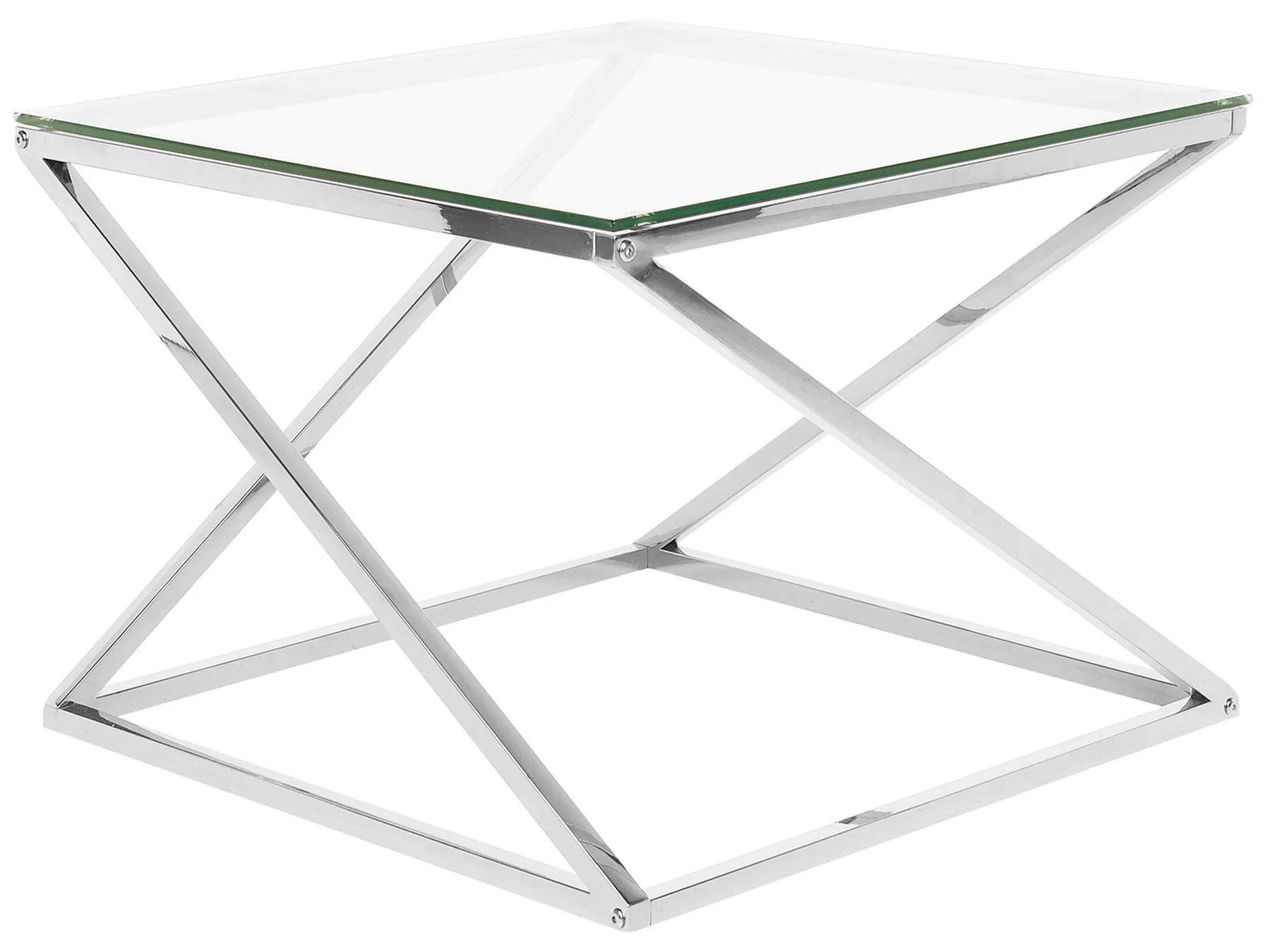 Coffee Table BEVERLY Glass Silver