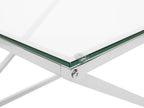 Coffee Table BEVERLY Glass Silver