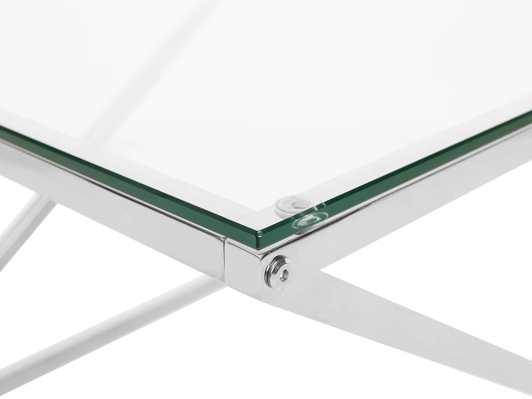 Coffee Table BEVERLY Glass Silver