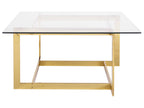 Coffee Table CRYSTAL Tempered Glass Gold