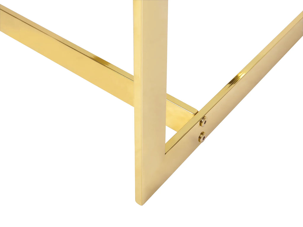 Coffee Table CRYSTAL Tempered Glass Gold