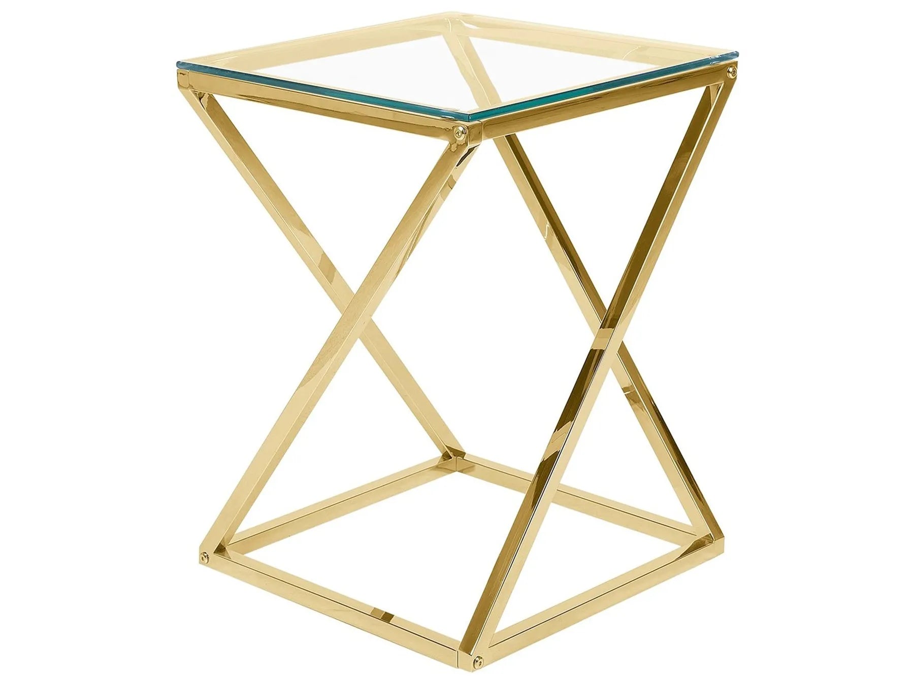 Side Table BEVERLY Glass Gold