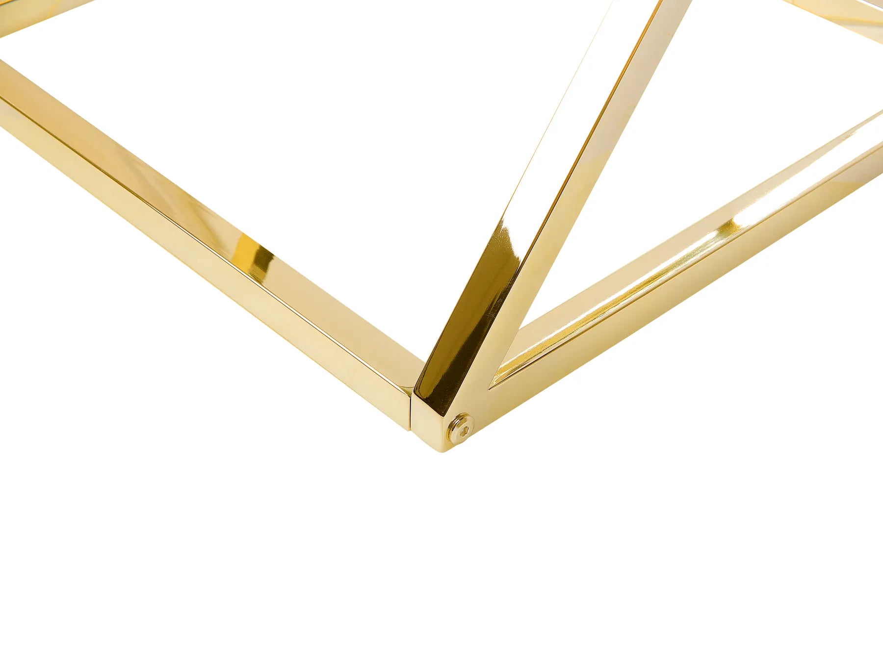 Side Table BEVERLY Glass Gold