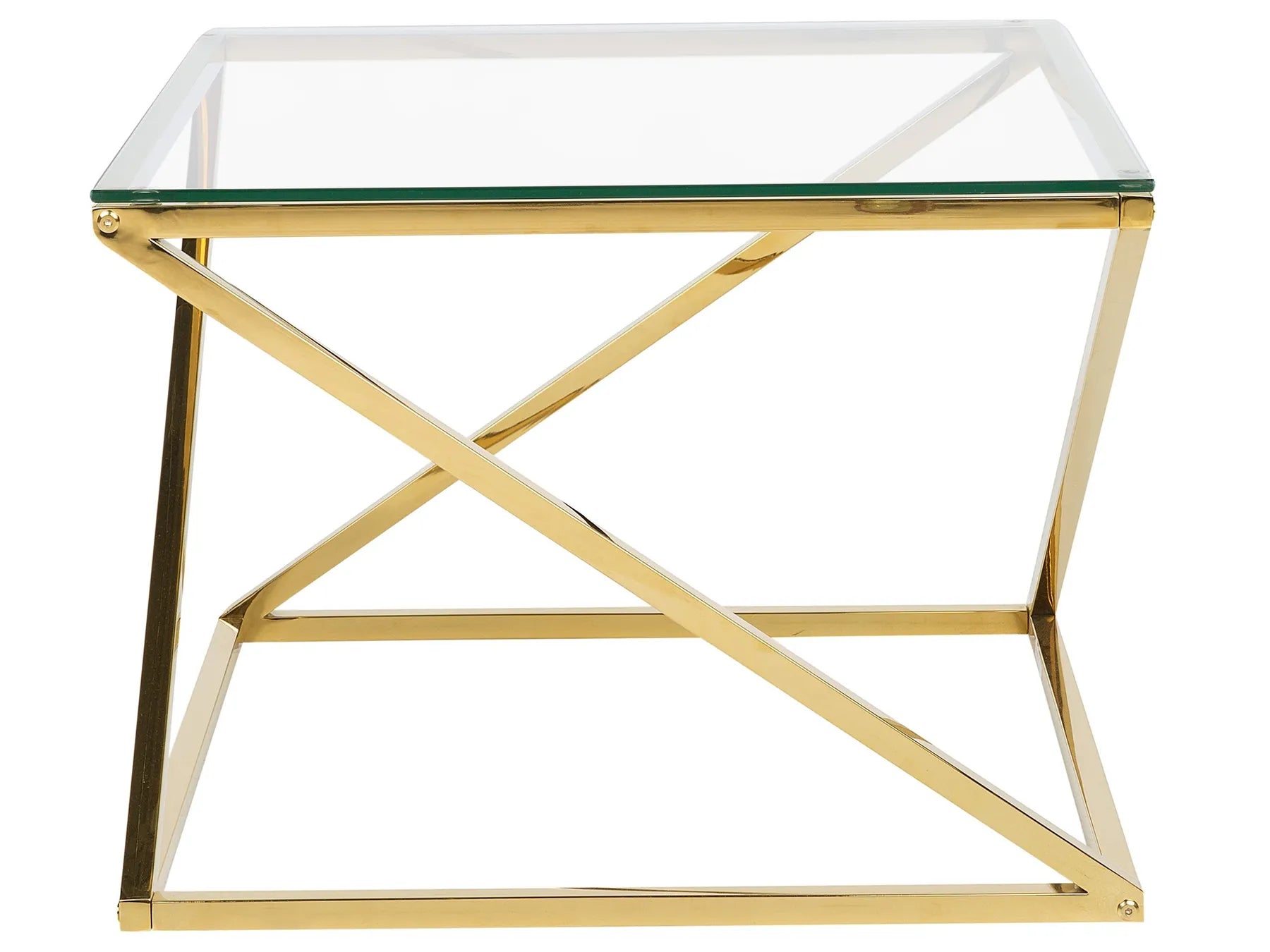 Coffee Table BEVERLY Glass Gold
