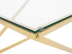 Coffee Table BEVERLY Glass Gold
