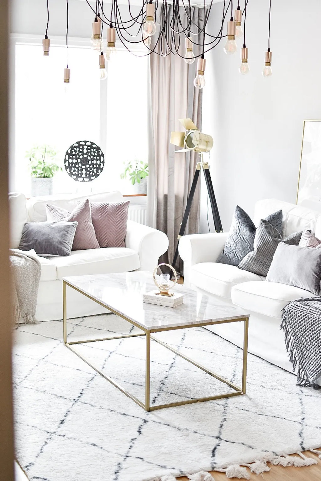 Coffee Table DELANO Marble/ Gold