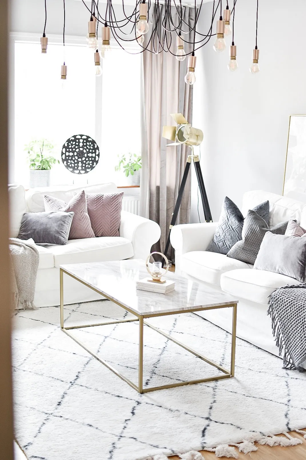 Coffee Table DELANO Marble/ Gold