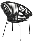 Dining Chair SARITA Rattan Black