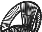 Dining Chair SARITA Rattan Black